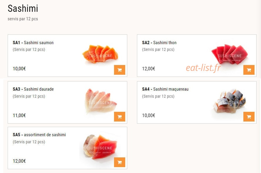 Sushi Scene — carte page 3