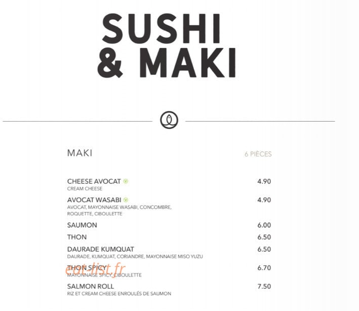 Sushi Shop — carte page 20