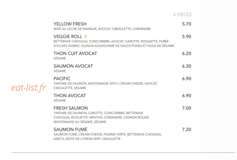 Sushi Shop — carte page 21