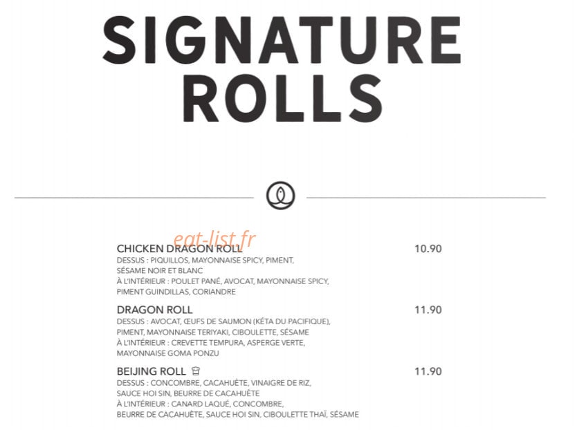 Sushi Shop — carte page 26