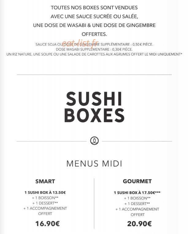 Sushi Shop — carte page 8