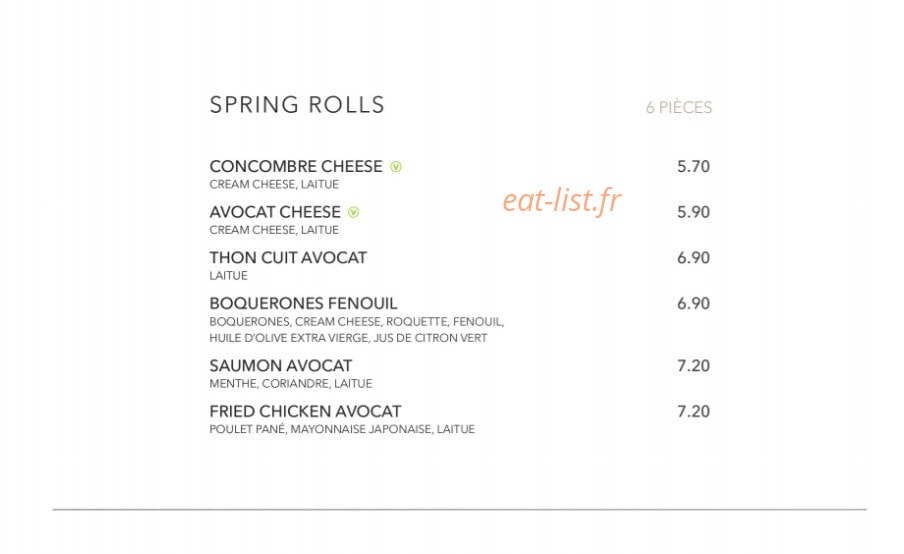 Sushi Shop — carte page 23