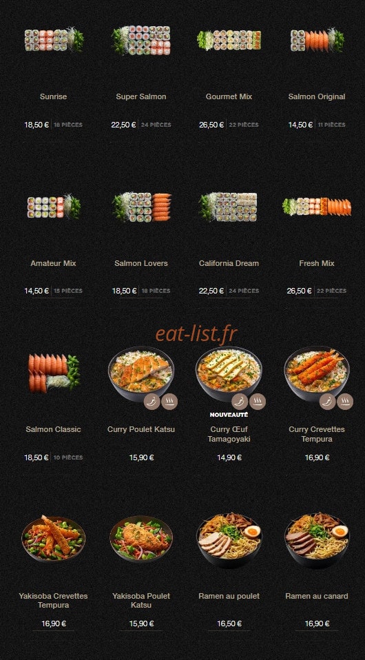 Sushi Shop — carte page 11