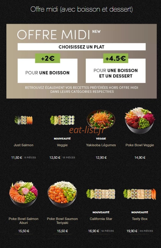 Sushi Shop — carte page 10