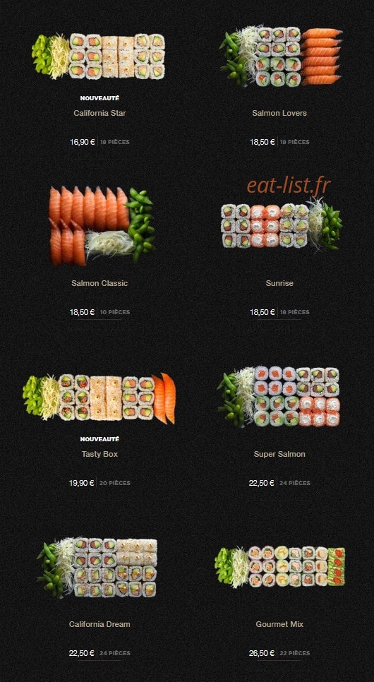 Sushi Shop — carte page 5