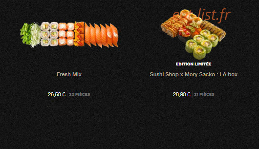 Sushi Shop — carte page 6