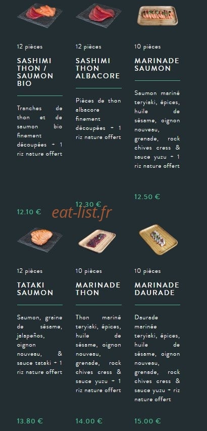 Sushi soba — carte page 33
