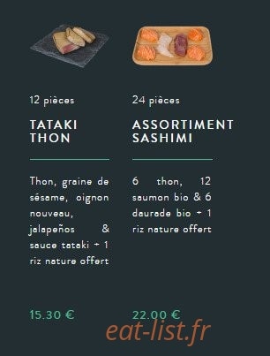 Sushi soba — carte page 34