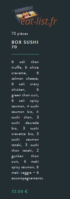 Sushi soba — carte page 26