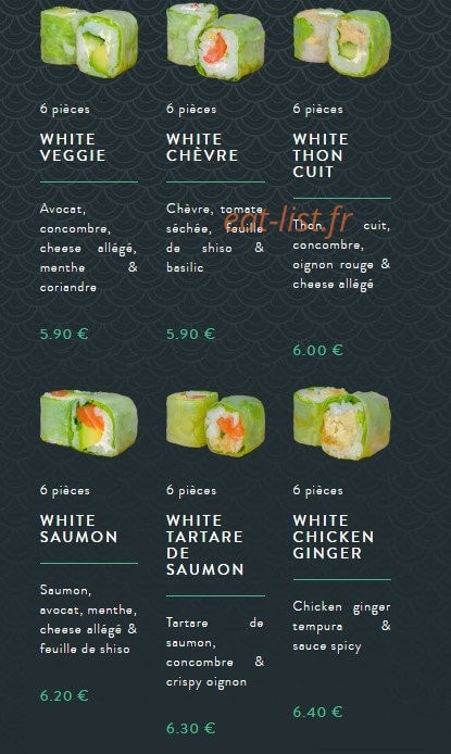 Sushi soba — carte page 21
