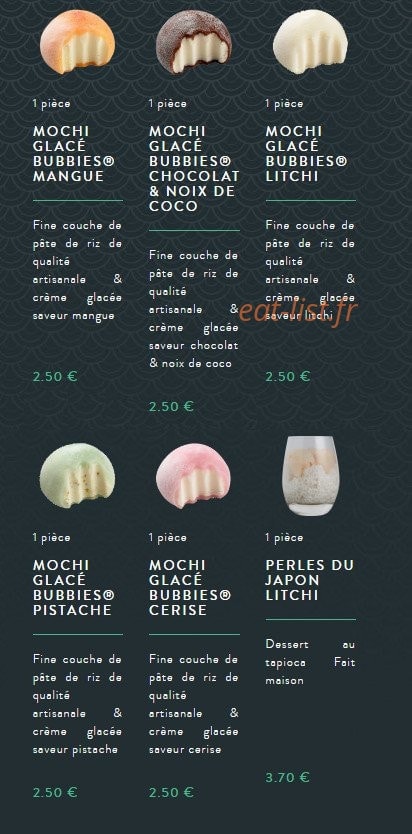 Sushi soba — carte page 13