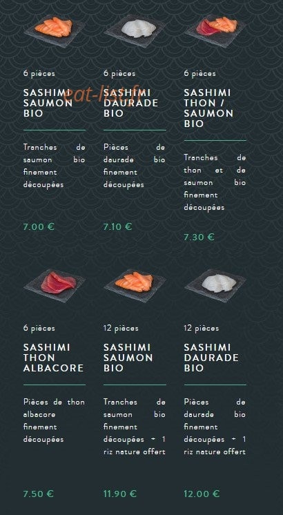 Sushi soba — carte page 32