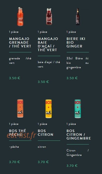 Sushi soba — carte page 4