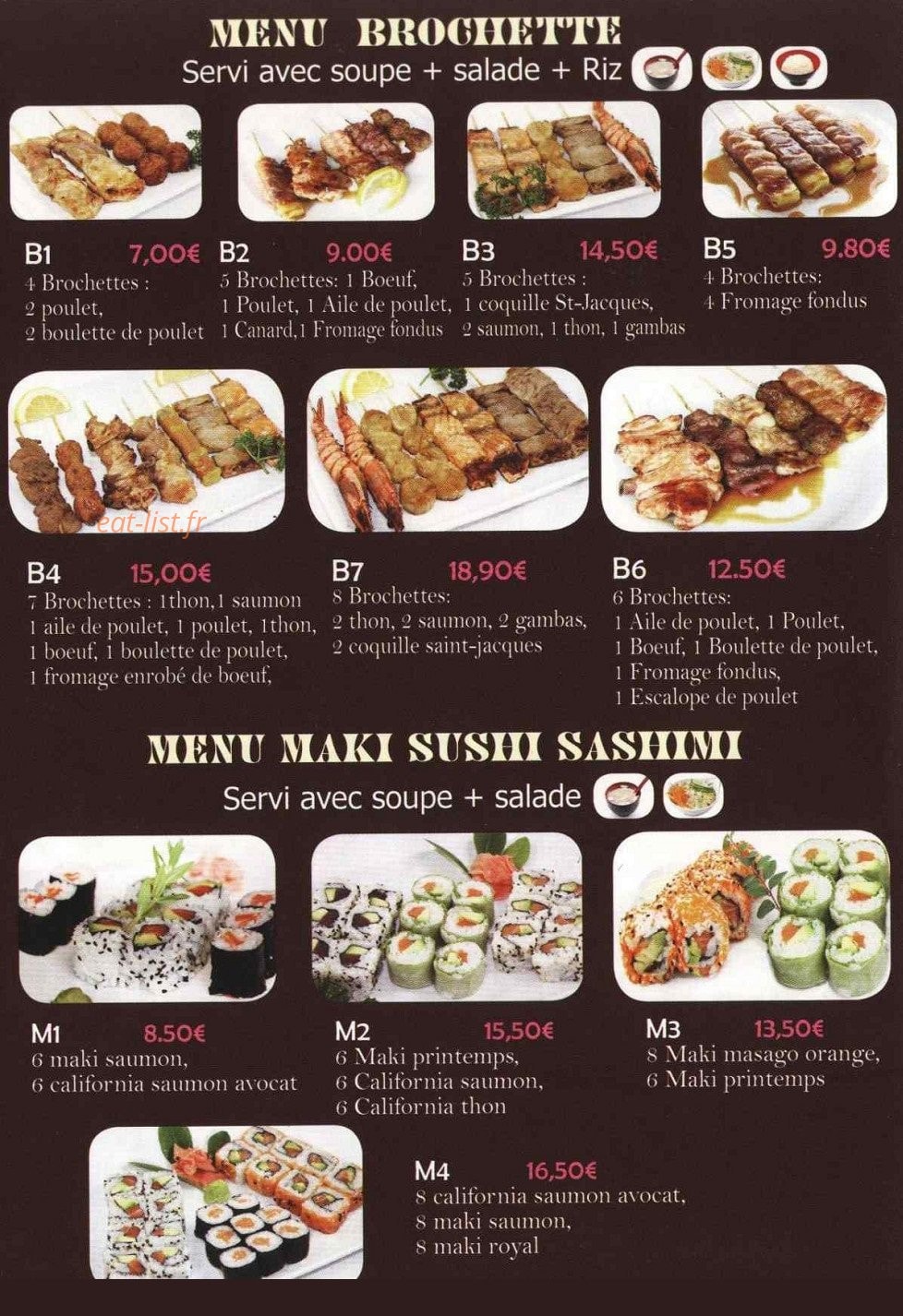 Sushi tokyo — carte page 2