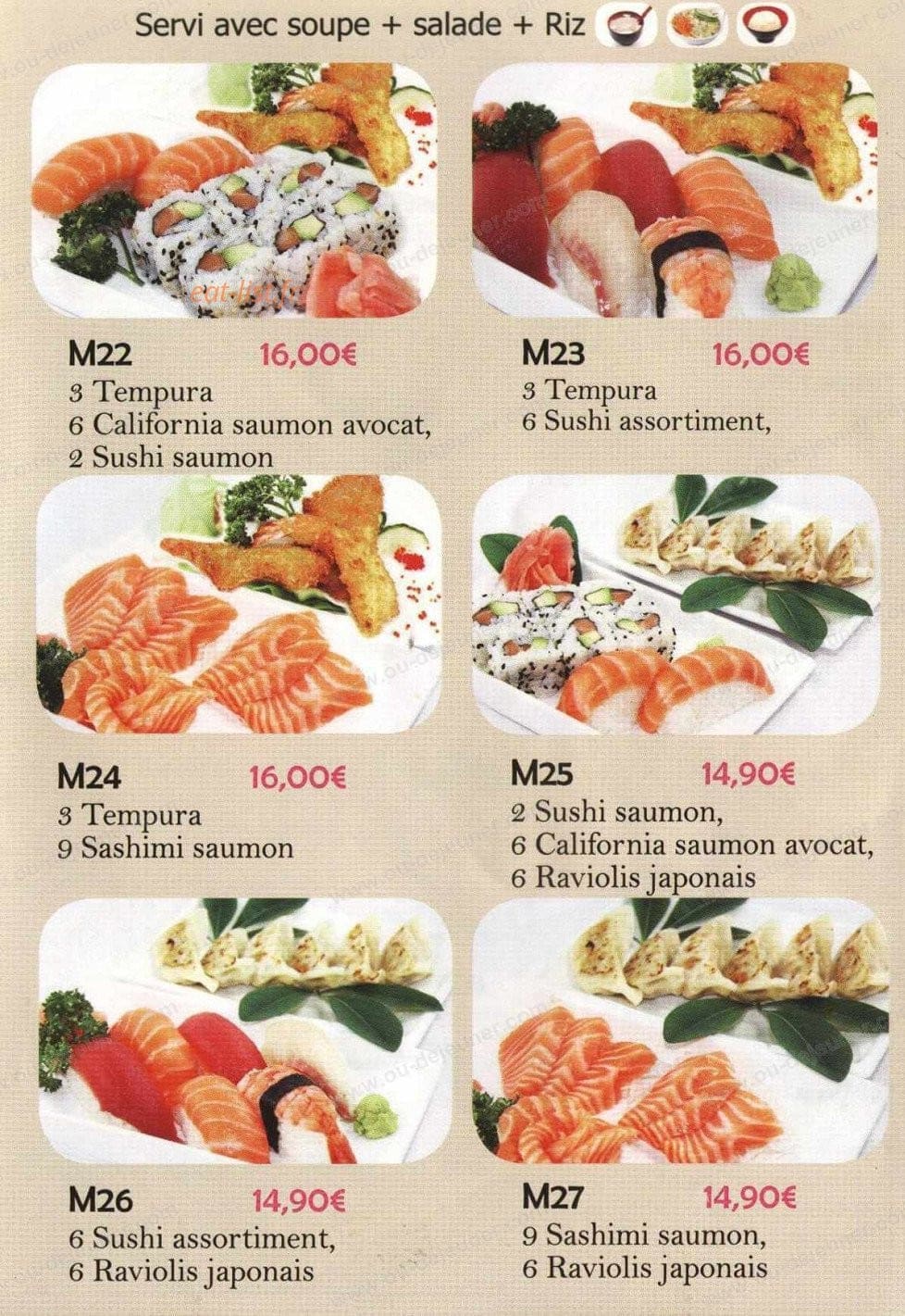 Sushi tokyo — carte page 5