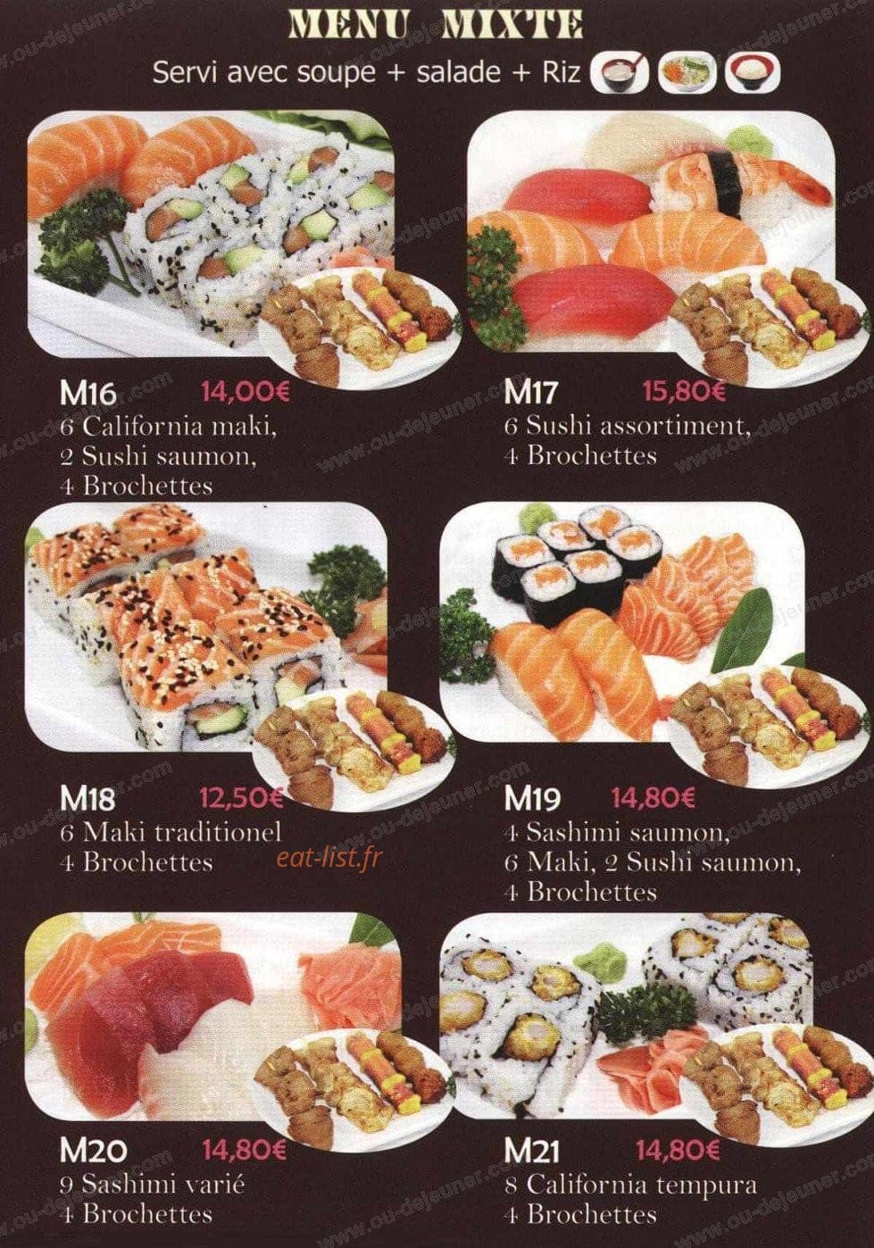 Sushi tokyo — carte page 4