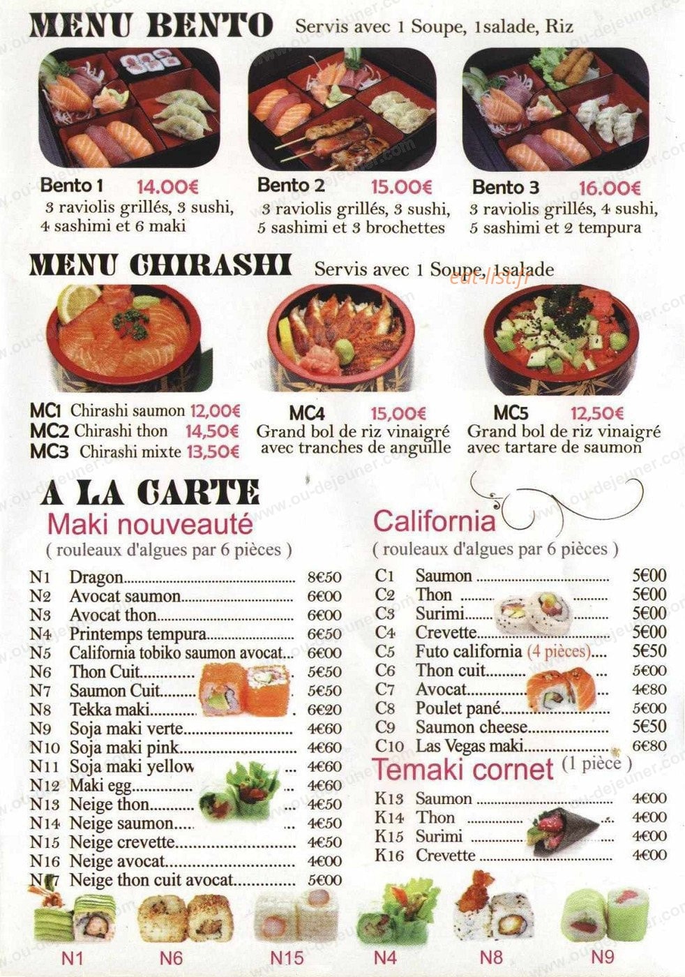 Sushi tokyo — carte page 7