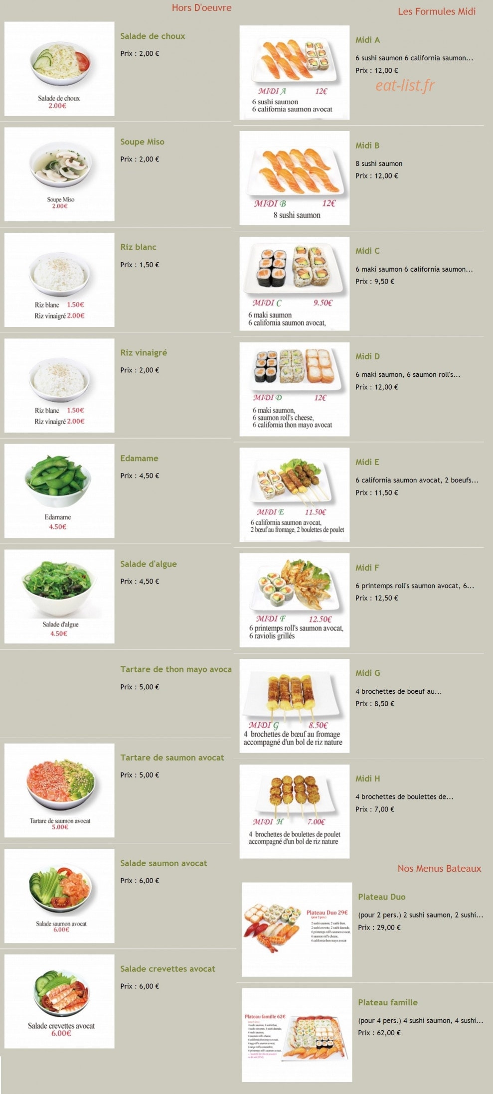 Sushi Village — carte page 6