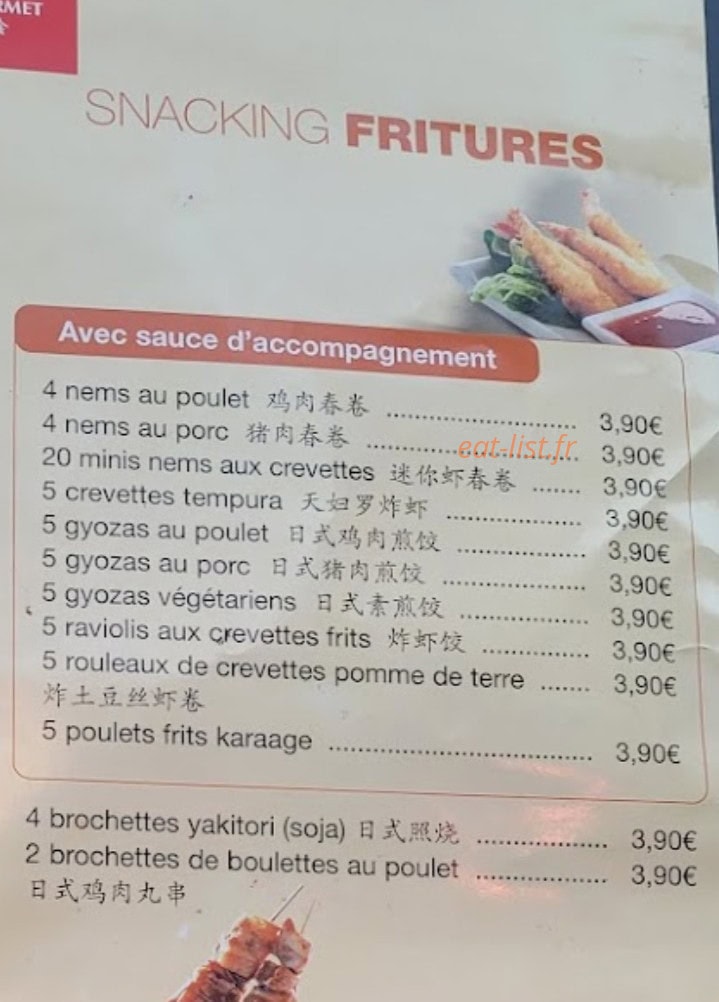 Tang Gourmet — carte page 4