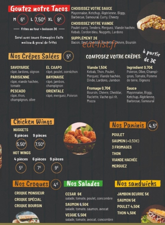 The Tasty Corner — carte page 2