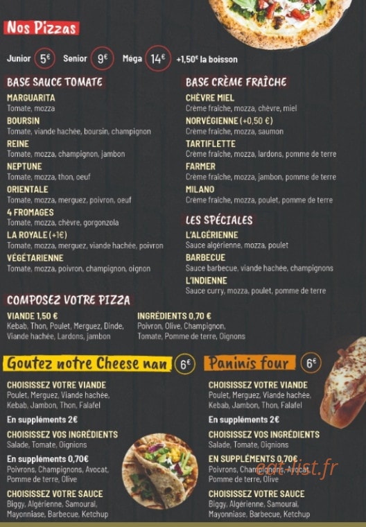 The Tasty Corner — carte page 1