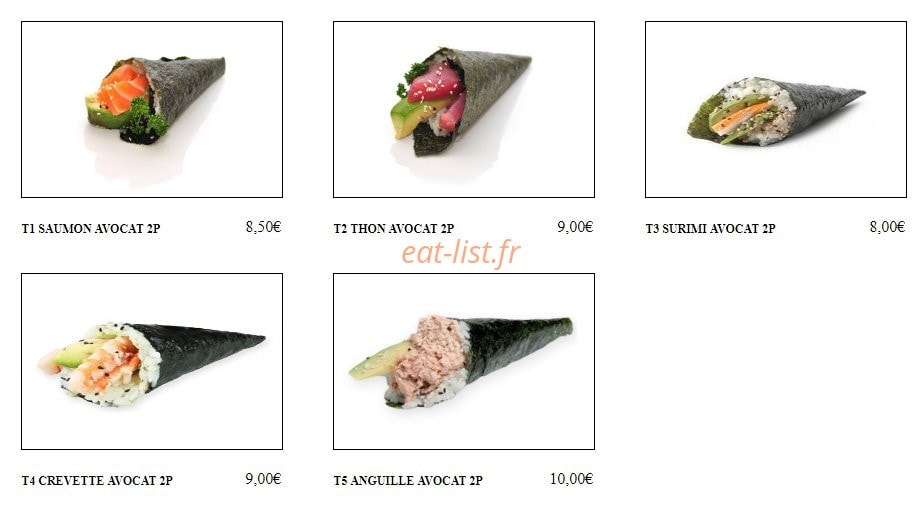 Tokyo Sushi — carte page 20