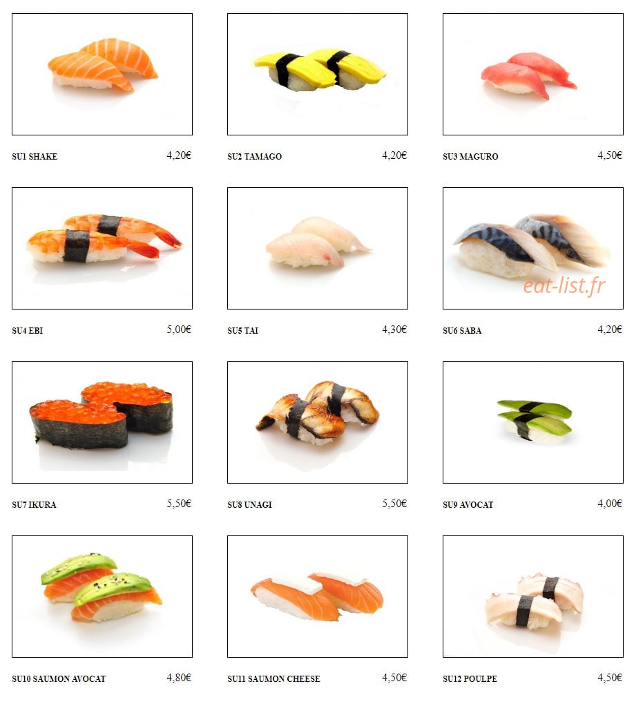 Tokyo Sushi — carte page 17