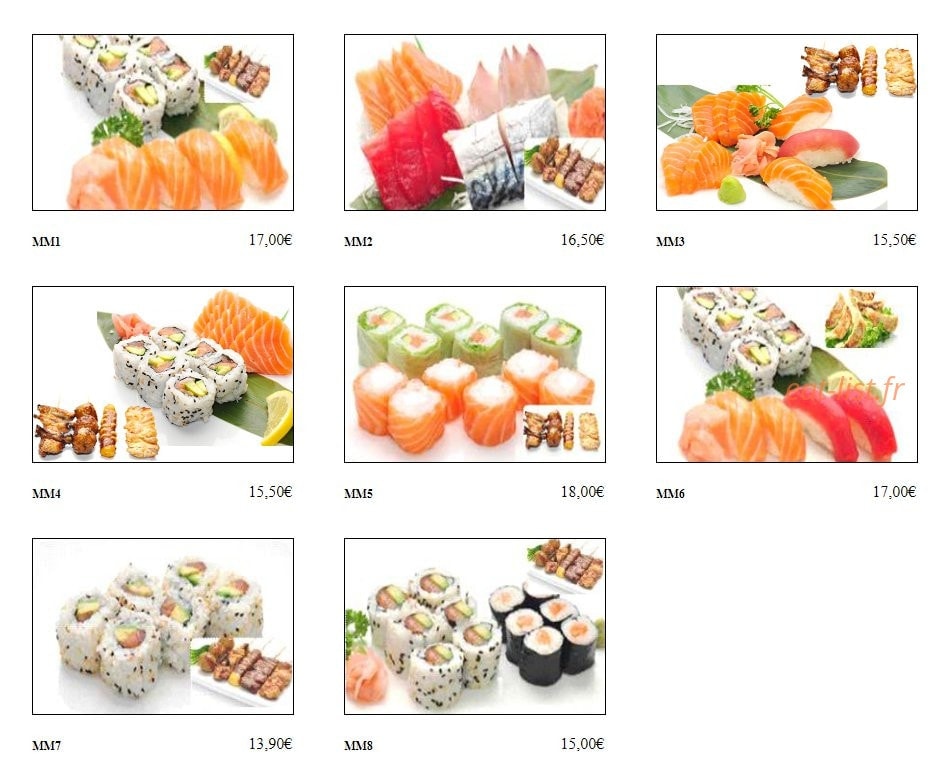 Tokyo Sushi — carte page 4