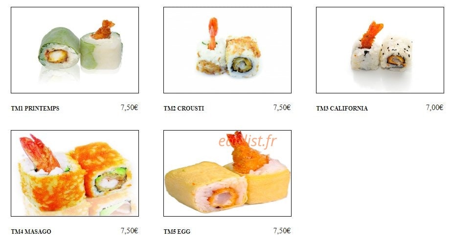 Tokyo Sushi — carte page 15