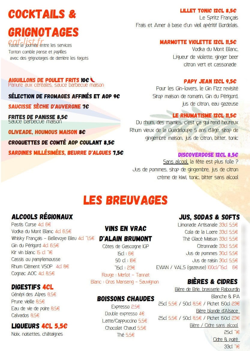 Tonton Becton — carte page 2