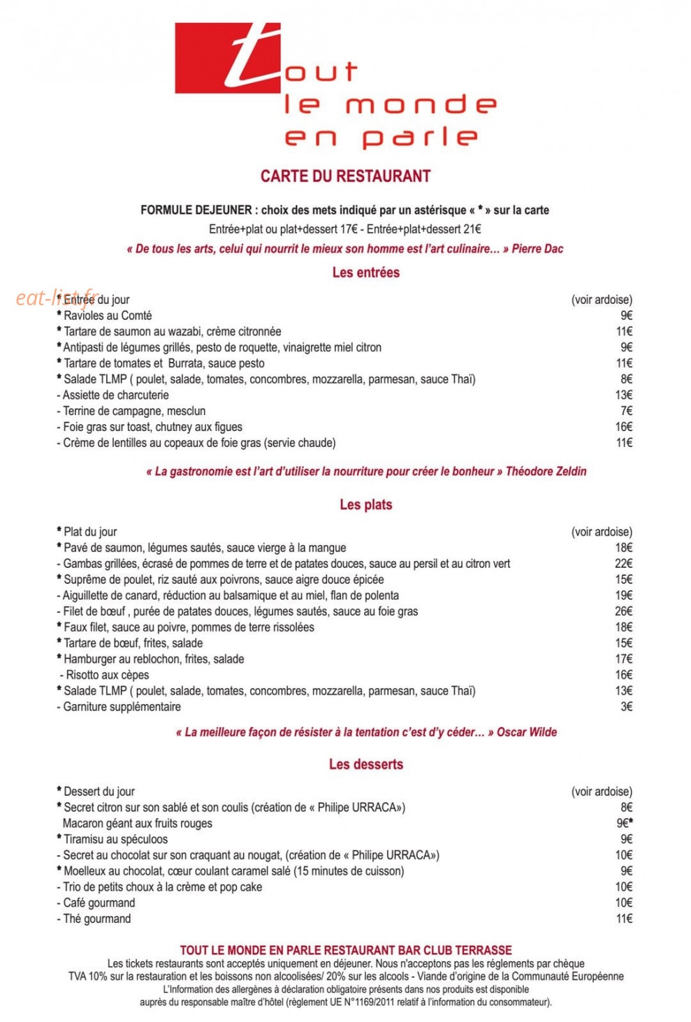 Tout le Monde en Parle — carte page 1