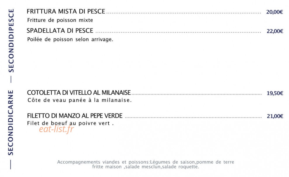 Trattoria Toscana — carte page 3