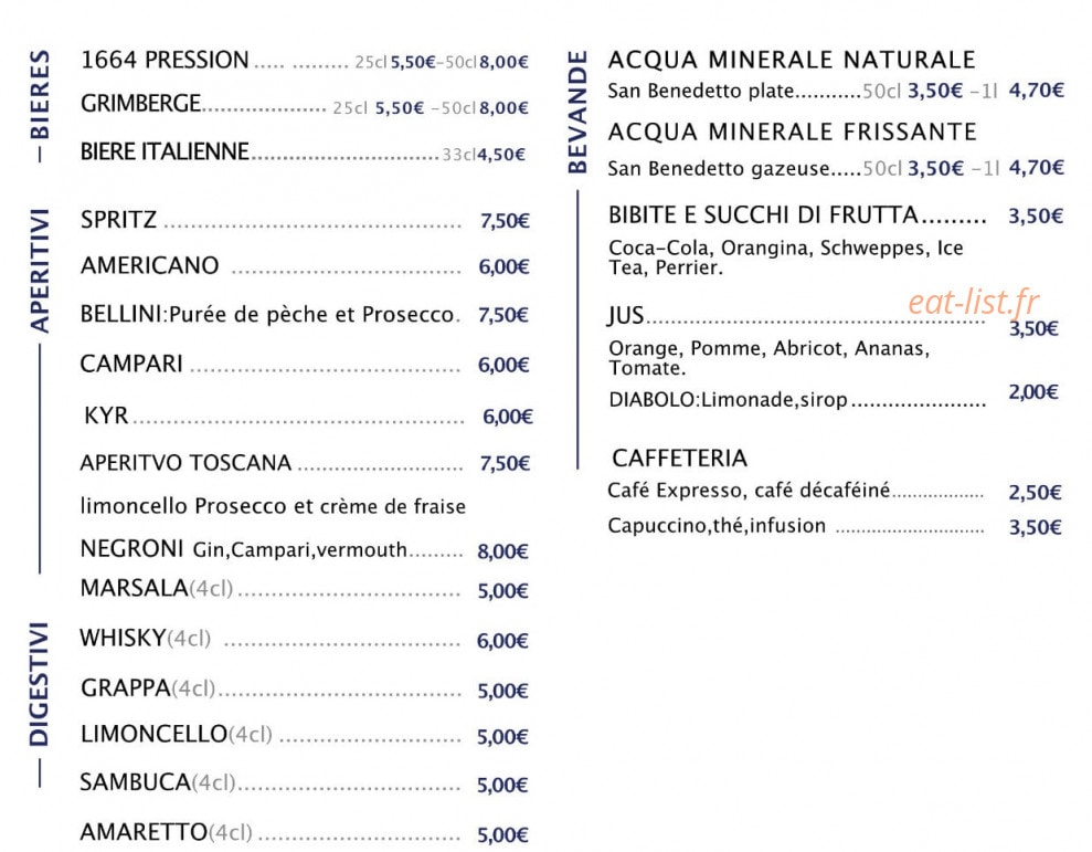 Trattoria Toscana — carte page 6