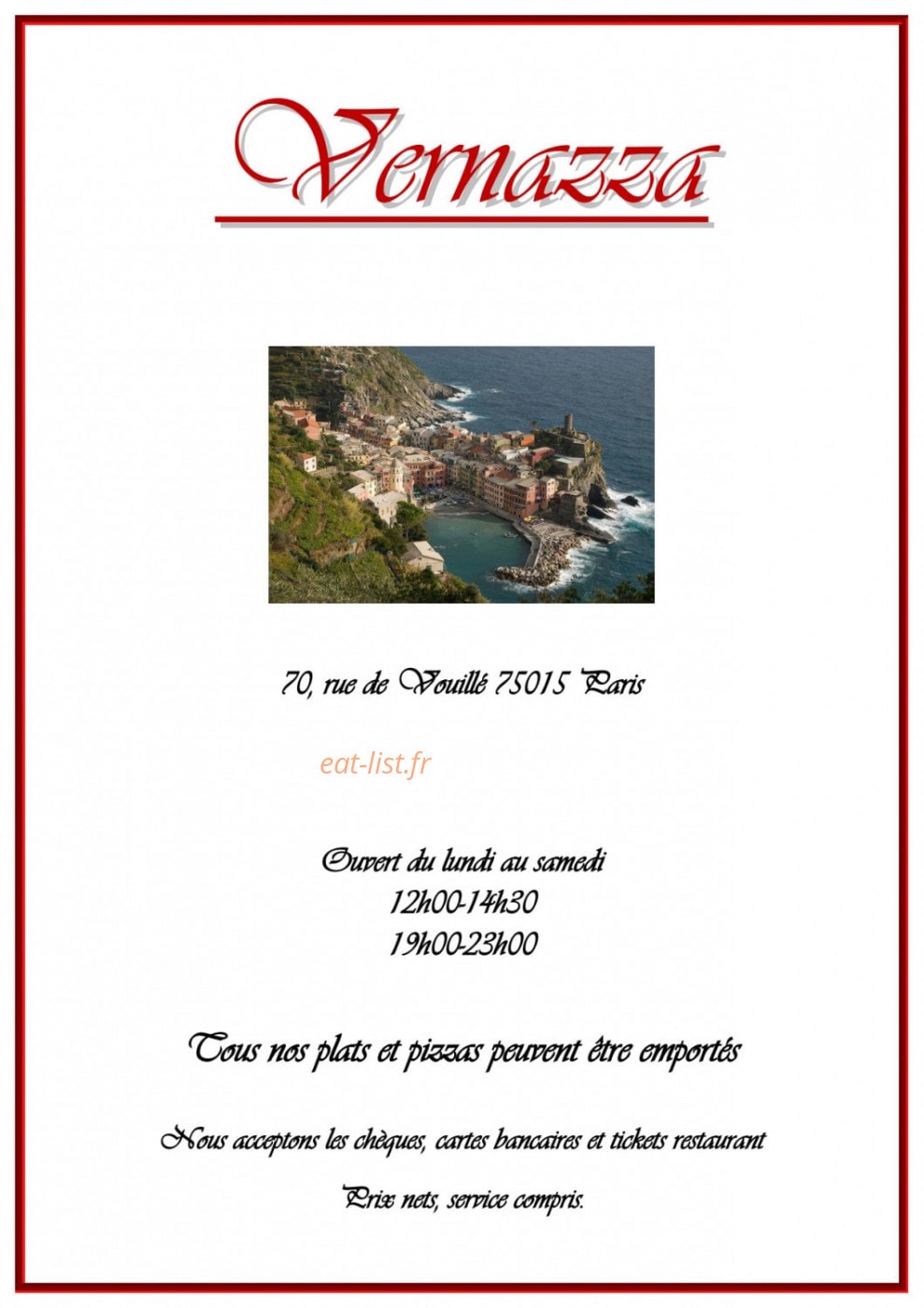 Vernazza — carte page 1