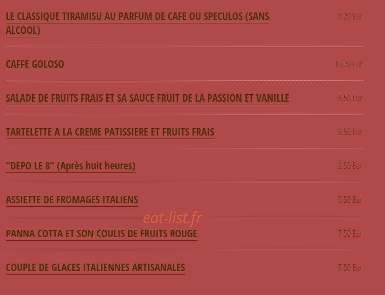 Via Del Gusto — carte page 10