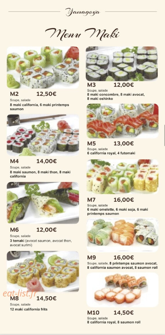 Yamagoya — carte page 5