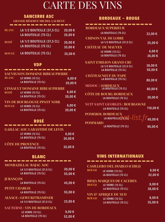 Albarino Passy — carte page 4