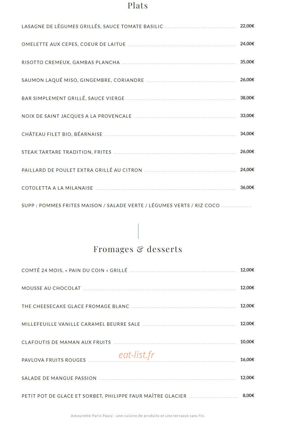 Amourette — carte page 2