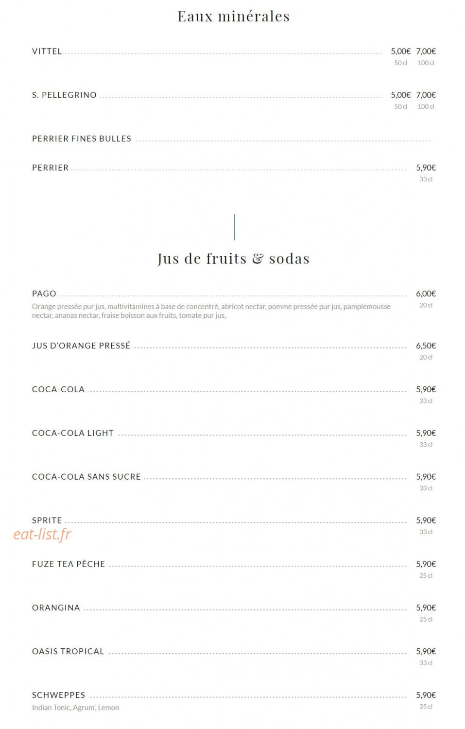 Auteuil Brasserie — carte page 10