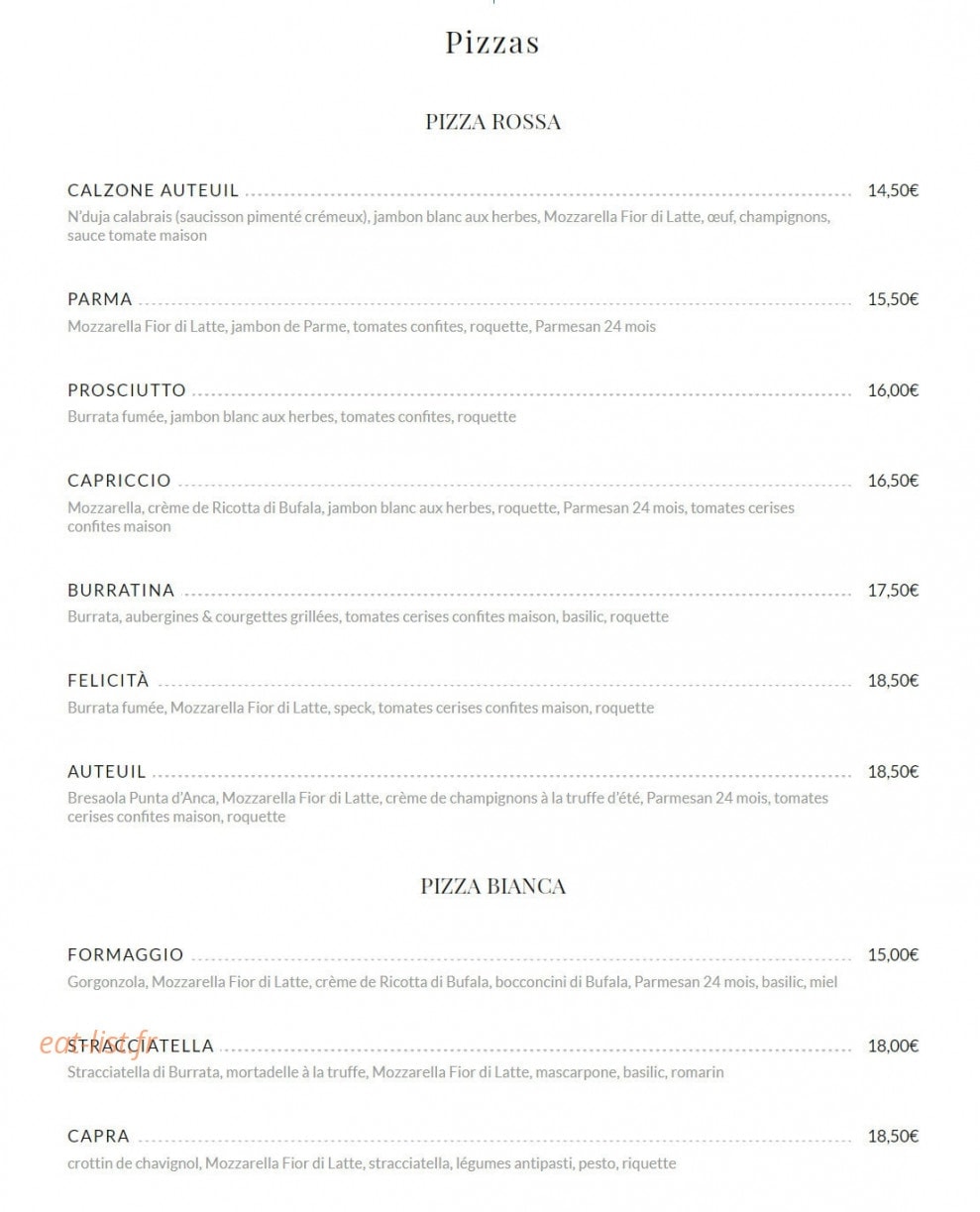 Menu Ancien Le Sully D'Auteuil - Restaurant Brunetière Paris 16e - Années 80