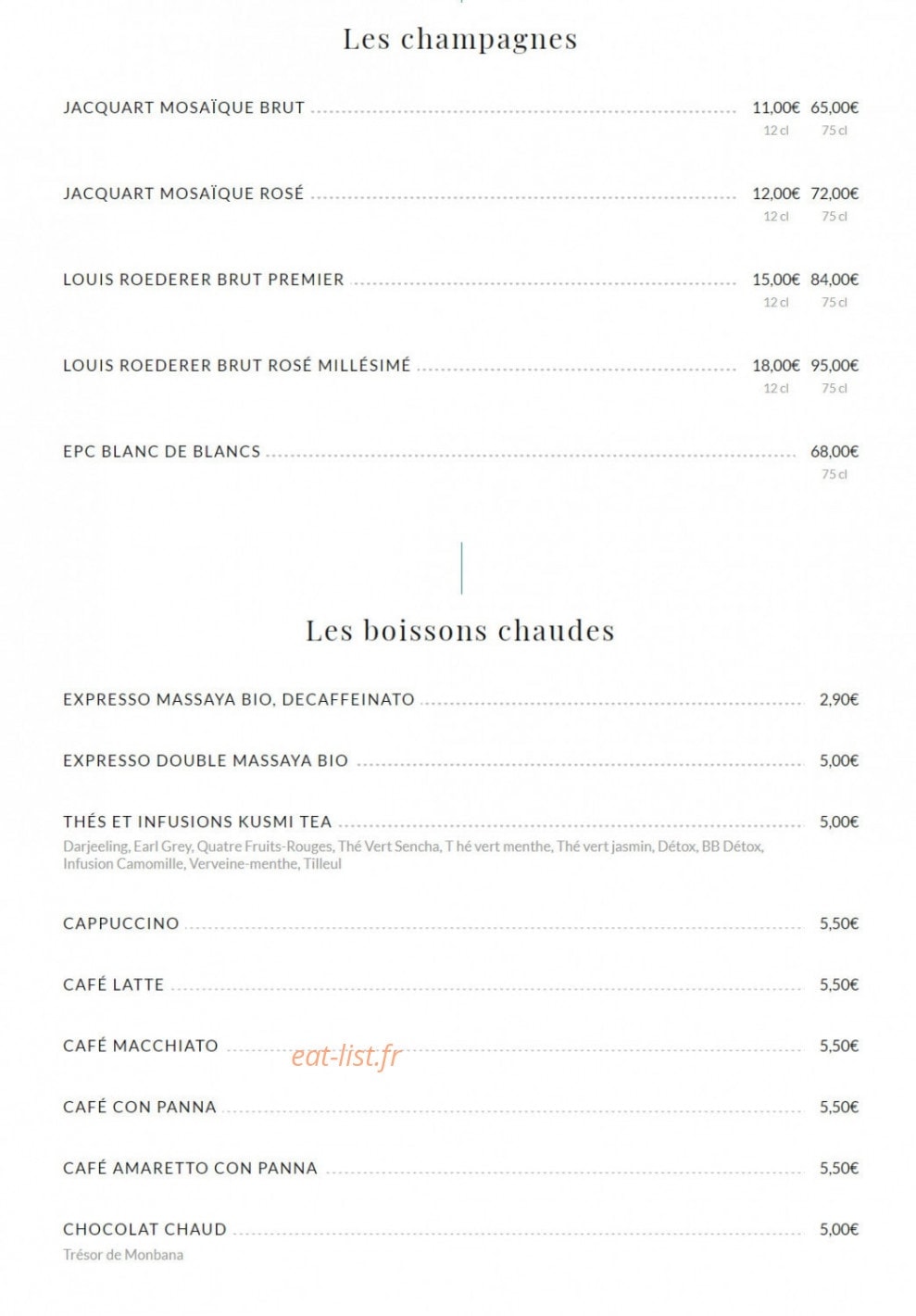 Auteuil Brasserie — carte page 11
