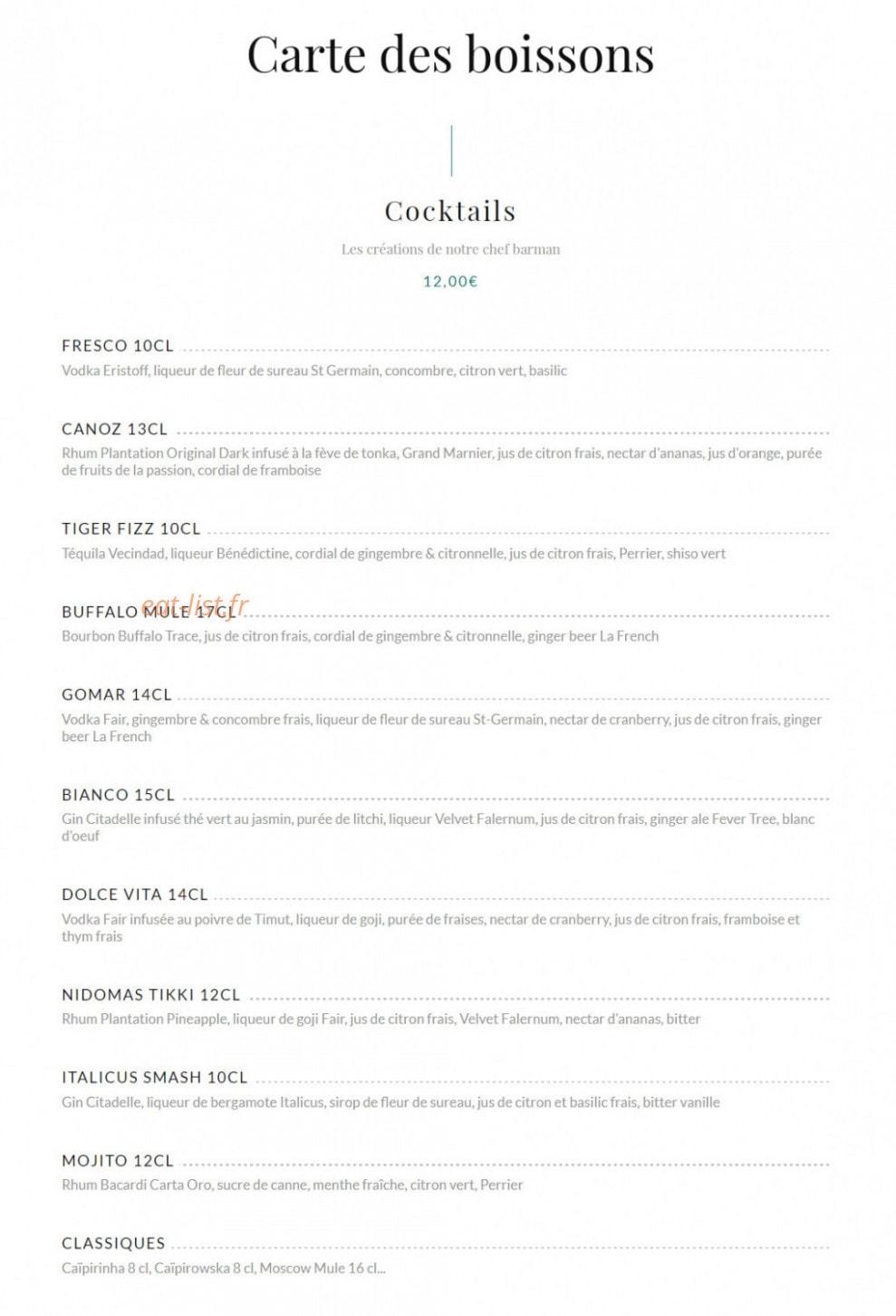 Auteuil Brasserie — carte page 6