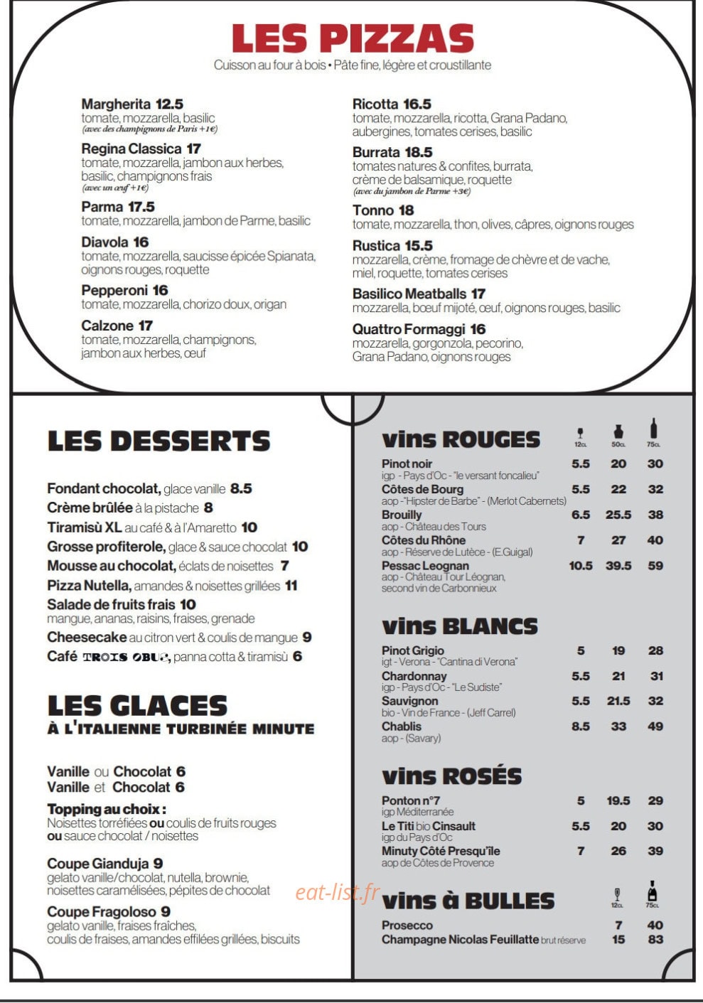 Aux Trois Obus — carte page 1