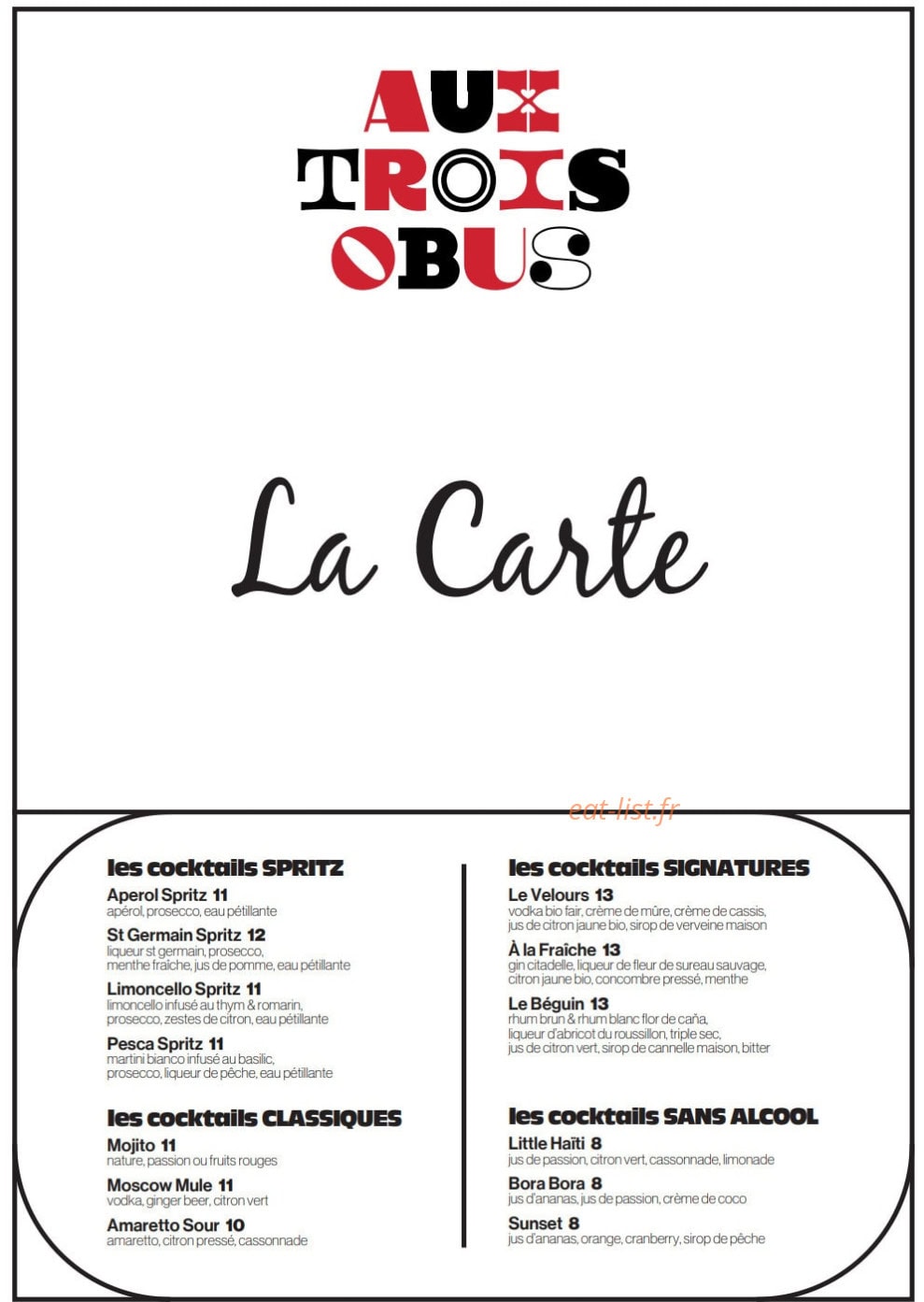Aux Trois Obus — carte page 3