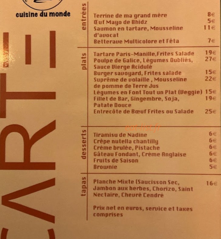 Bhidz Cuisinedumonde — carte page 1