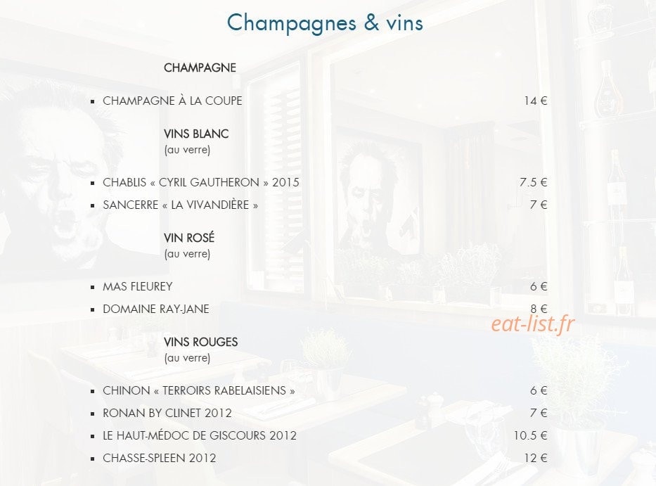 Bistro de L'Arc — carte page 6