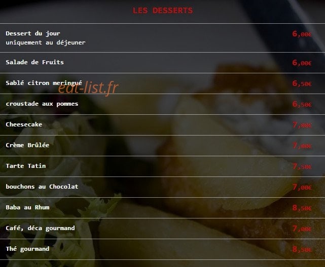 Bistrot Bleriot — carte page 3