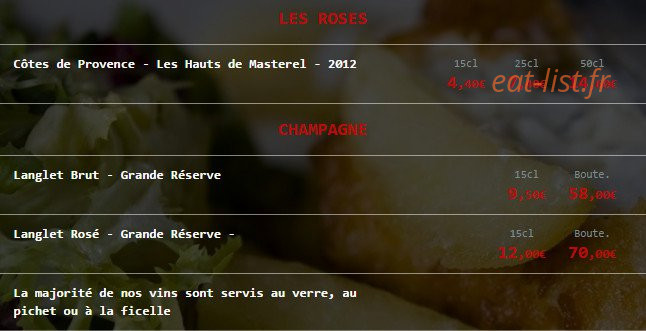 Bistrot Bleriot — carte page 9