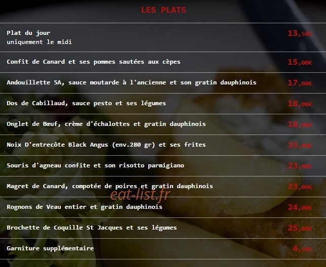 Bistrot Bleriot — carte page 2