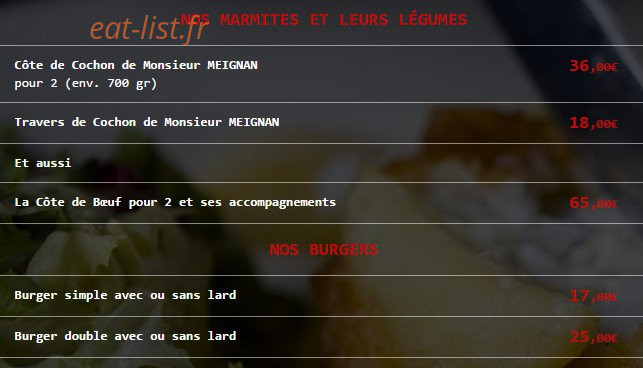 Bistrot Bleriot — carte page 4